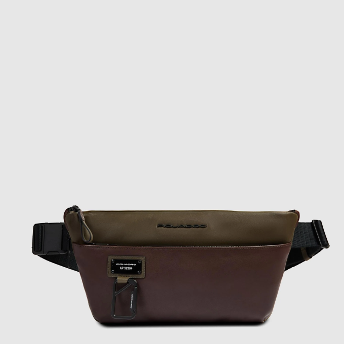 Рюкзак слинг PIQUADRO HARPER CA6881AP/VETM коричневый/зеленый