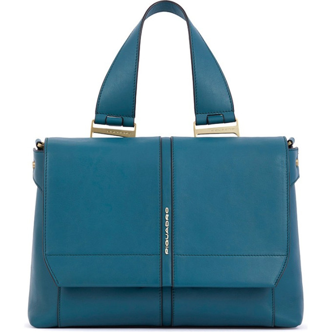 Сумка женская PIQUADRO RAY BD6132S126/VE синий петроль натур.кожа BD6132S126-VE